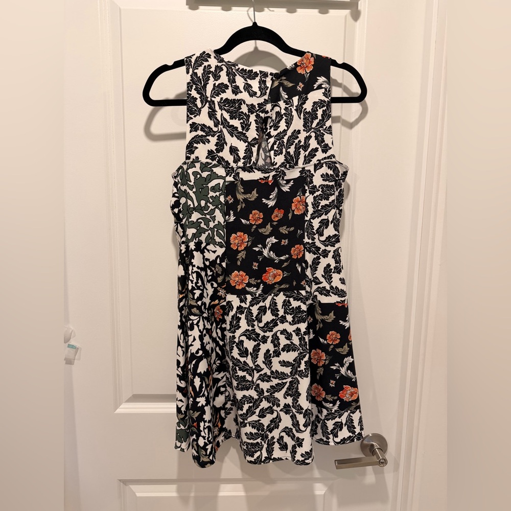 Zara Black and White Floral Dress